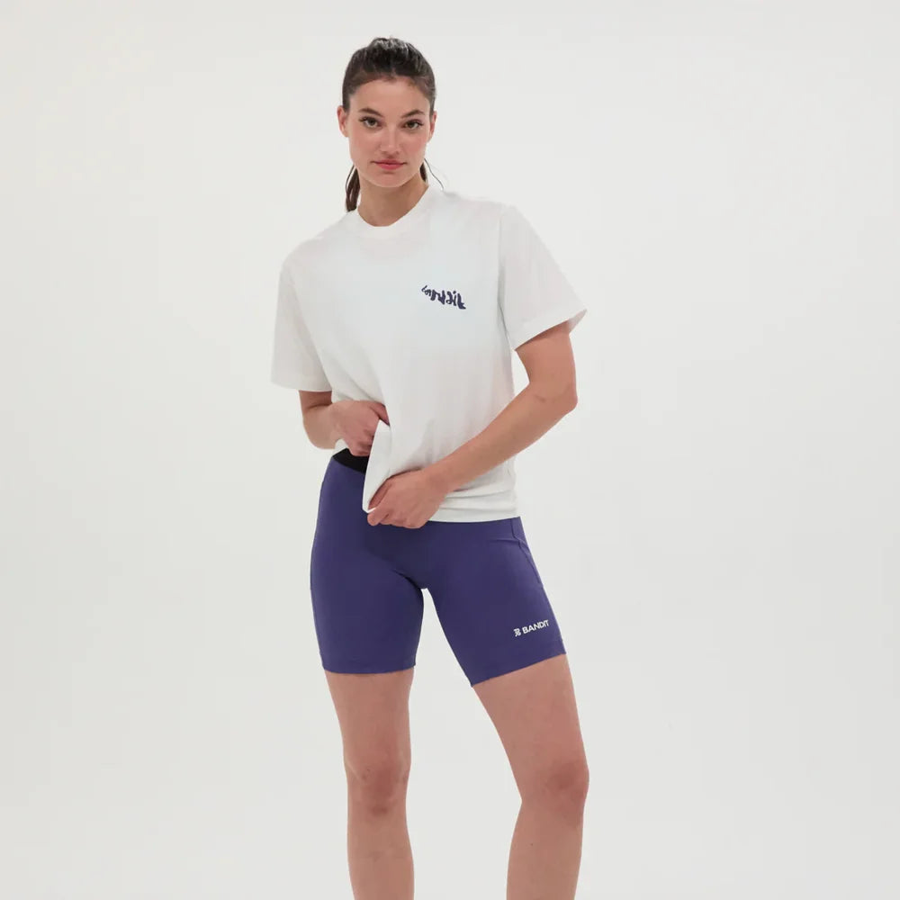 Abstract Water Cotton Tee - White