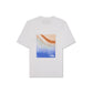 Abstract Water Cotton Tee - White