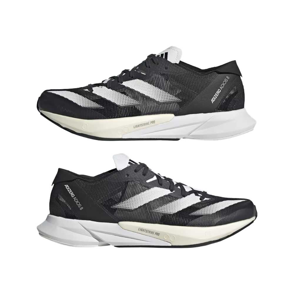 Women's Adizero Adios 8 Running Shoe - Carbon/FTWR White/Core Black - Regular (B)