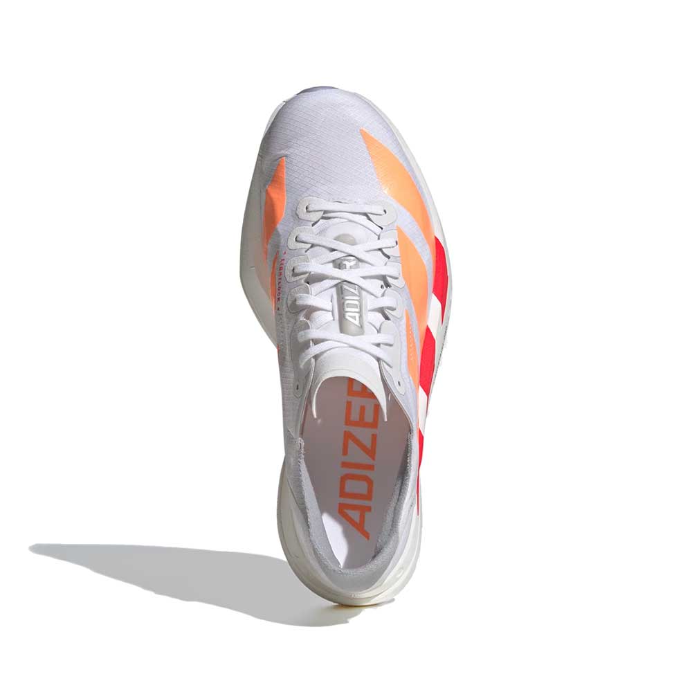 Women's Adizero Adios Pro 4 Running Shoe - Footwear White/Beam Orange/Lucid Red - Regular (B)