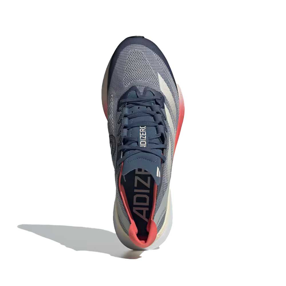 Men's Adizero Boston 12 Running Shoe - Ink/White/Scarlet - Regular (D)
