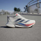 Men's Adizero Boston 12 Running Shoe - Core White/Dark Blue/Pure Ruby - Regular (D)