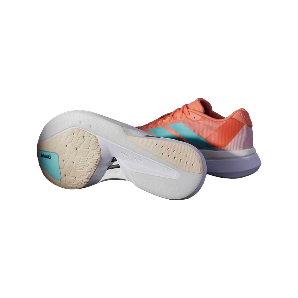 Women's Boston 13 Running Shoe - Semi Coral/Flash Aqua/Flash Orange - Regular (B)