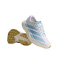 Women's Adizero EVO SL Woven Running Shoe - Footwear White/Clear Blue/Matte Gold - Regular (B)