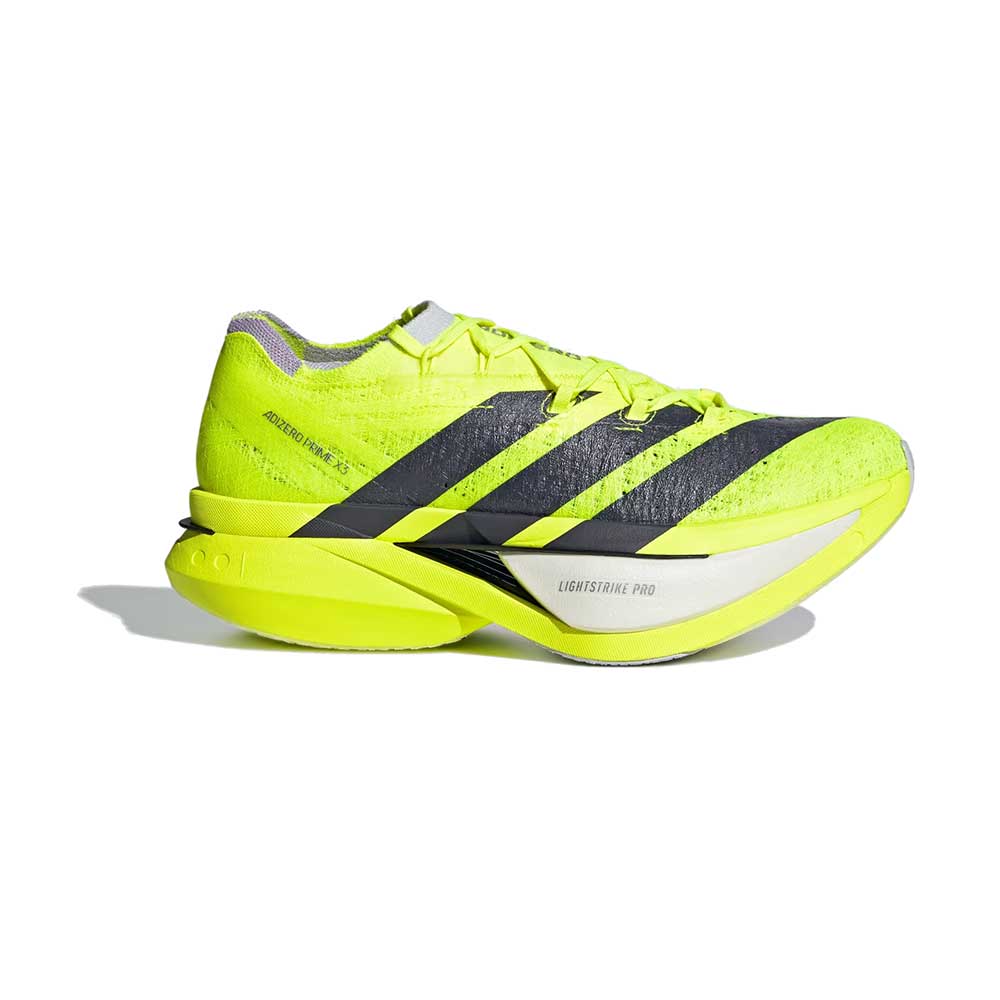 Adizero Prime X3 Strung Running Shoe - Solar Yellow/Solar Yellow/Solar Yellow - Regular (D)
