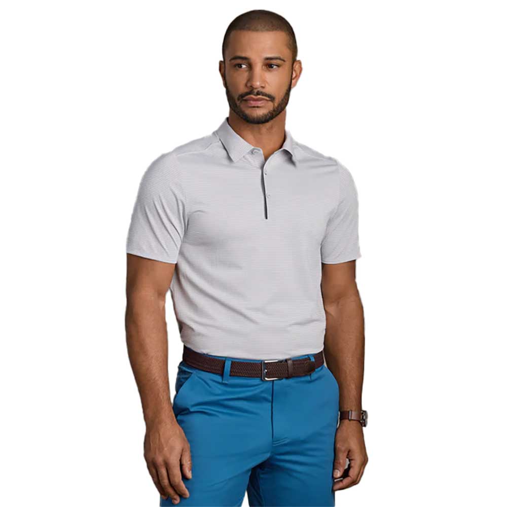 Men's Approach Tech Polo - Sleet Gray Seersucker
