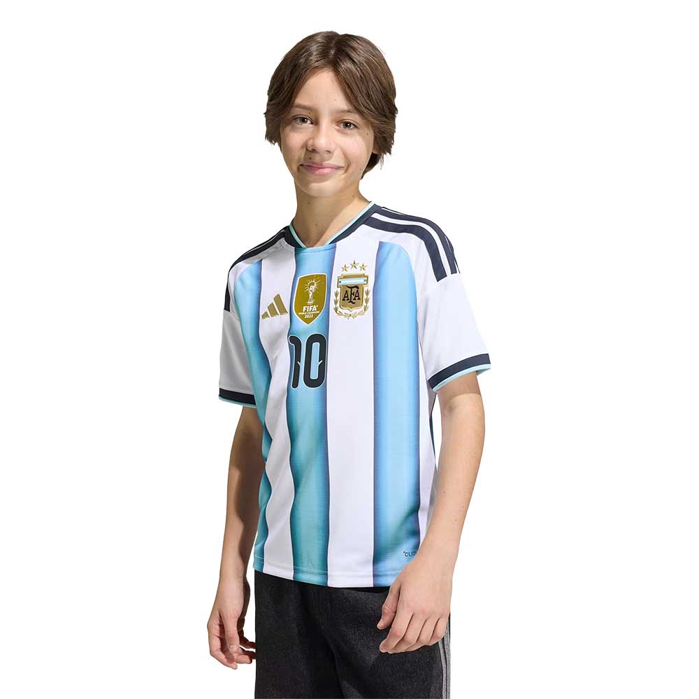 Youth Argentina Messi Home Jersey - White/Icey Blue/Light Blue