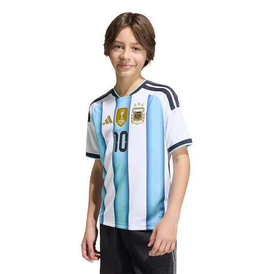 Youth Argentina Messi Home Jersey - White/Icey Blue/Light Blue