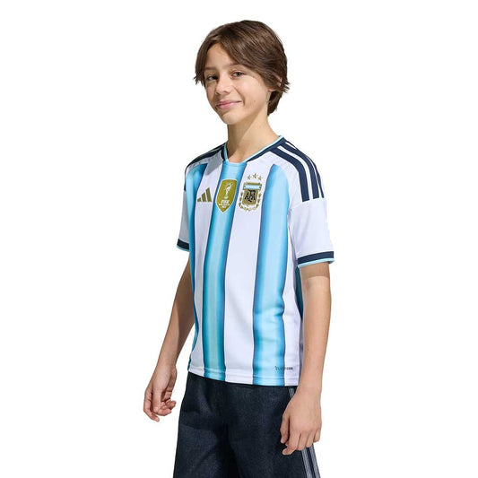 Youth Argentina Home Jersey - White/Icey Blue/Light Blue