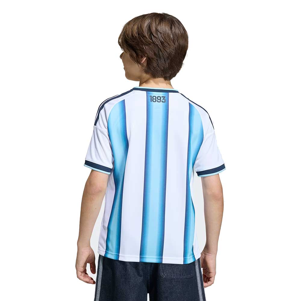 Youth Argentina Home Jersey - White/Icey Blue/Light Blue