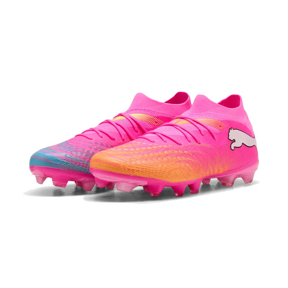 JR Future 9 Match FG/AG Soccer Cleat - Poison Pink/Sun Stream/Bright Aqua - Regular (D)