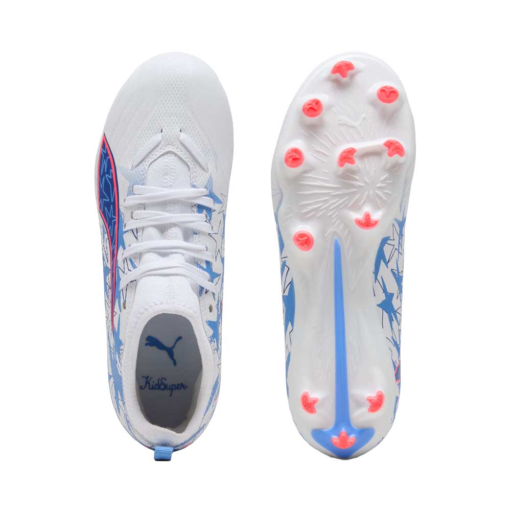 Ultra 6 Match Kidsuper X CP FG/AG JR - Puma White/Pink Lilac/Ducky Blue