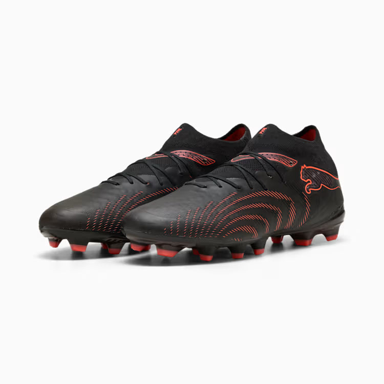 Women's Future 9 Pro FG/AG Soccer Cleat - Puma Black/Glowing Red/Strong Gray - Regular (B)
