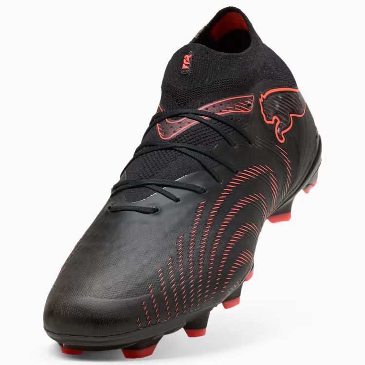 Women's Future 9 Pro FG/AG Soccer Cleat - Puma Black/Glowing Red/Strong Gray - Regular (B)