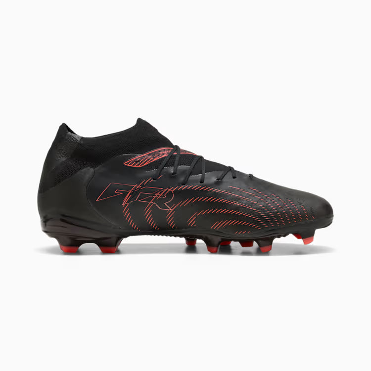 Women's Future 9 Pro FG/AG Soccer Cleat - Puma Black/Glowing Red/Strong Gray - Regular (B)