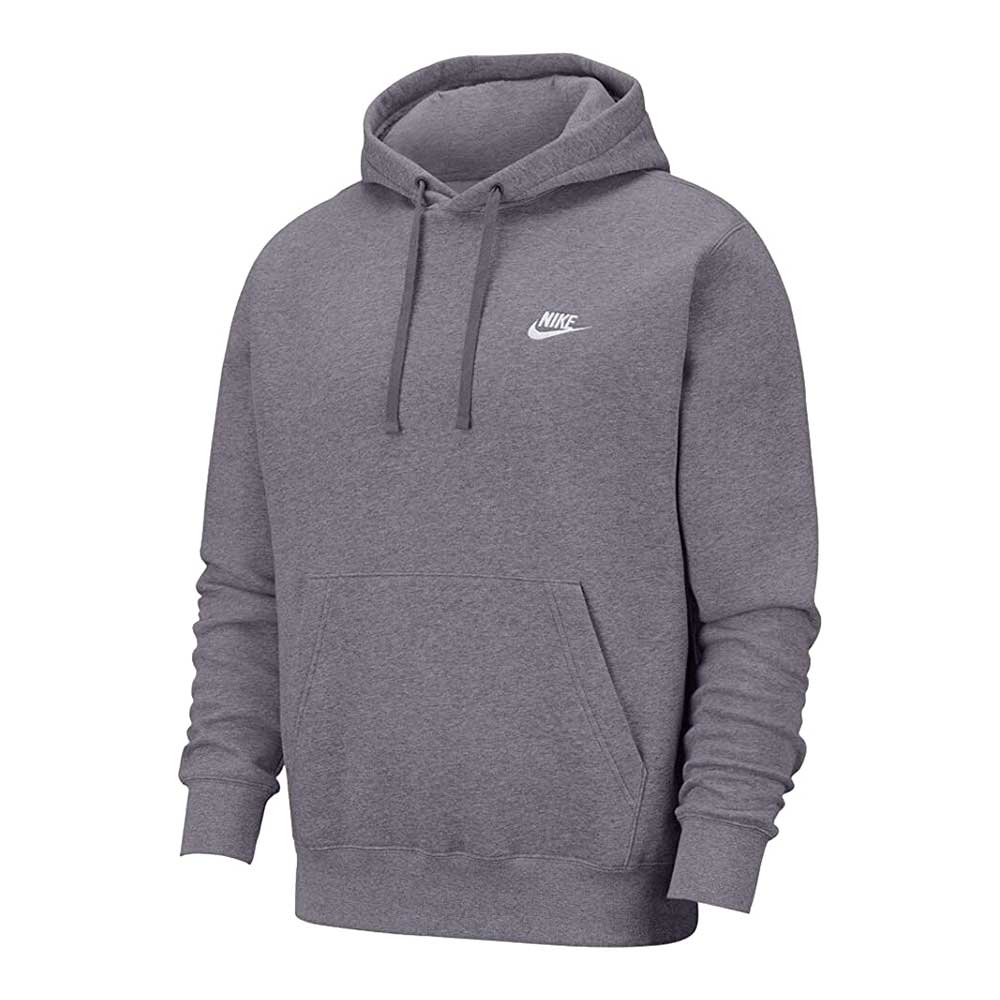 Men's Nike Sportswear Club Fleece Pullover Hoodie - Charcoal Heather