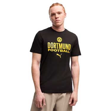 BVB ftblCulture Tee - Puma Black/Faster Yellow