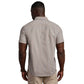 Men's Brezza Linen-Blend Short Sleeve Shirt - Teak Brown Vintage Stripe