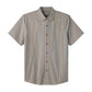 Men's Brezza Linen-Blend Short Sleeve Shirt - Teak Brown Vintage Stripe