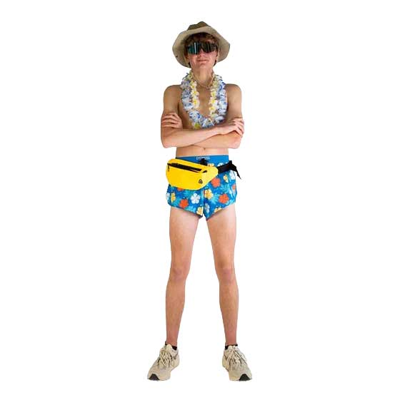 Men's Hawaiian 2" Draw String Split Shorts - Hawaiian Tropical