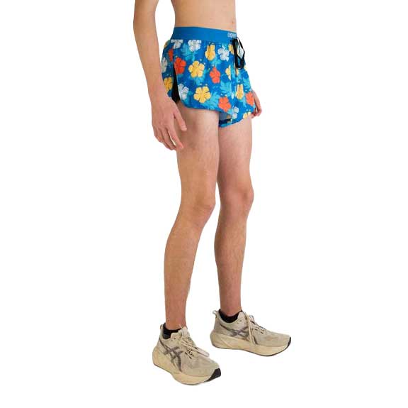 Men's Hawaiian 2" Draw String Split Shorts - Hawaiian Tropical