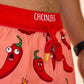 Men's Chase Pack Chilis 5" Drawstring Running Shorts - Chili Peppers
