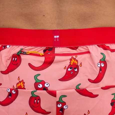 Men's Chase Pack Chilis 5" Drawstring Running Shorts - Chili Peppers