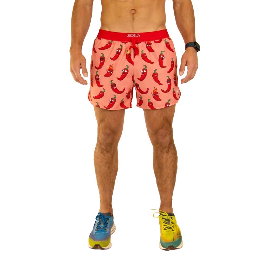 Men's Chase Pack Chilis 5" Drawstring Running Shorts - Chili Peppers