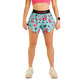 Women's Blue Flamingo 4" Split Short - Blue Flamingos