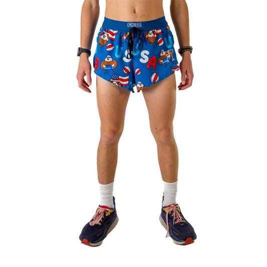 Men's USA 2" Drawstring Split Short - USA