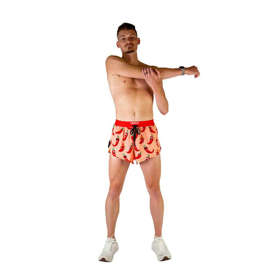 Men's Chili Peppers 2" Drawstring Split Short - Chili Peppers
