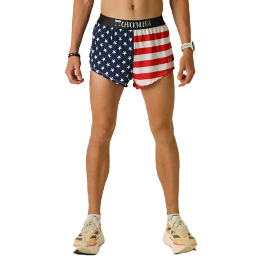 Men's USA 2" Split Short - USA Flag