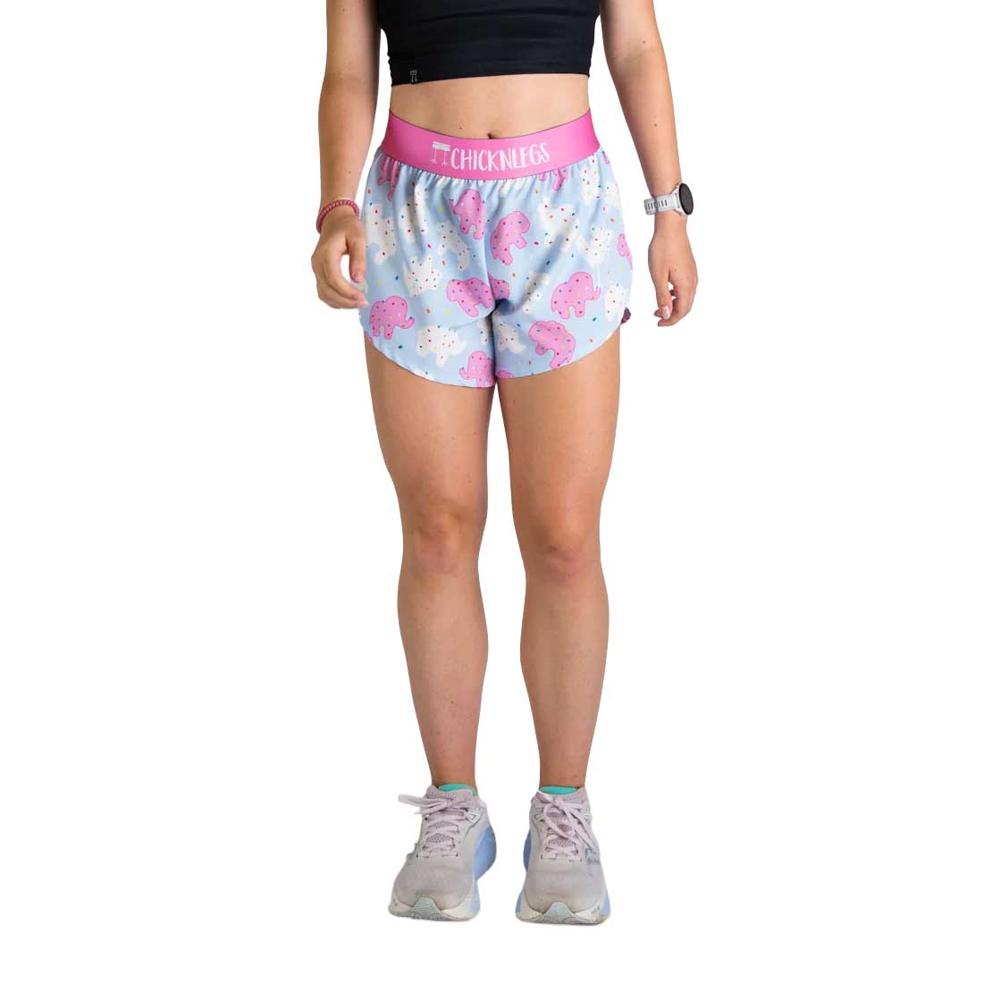 Women's Animal Cookies 4" Split Shorts - Animal Cookies