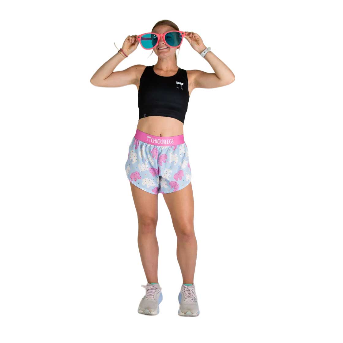 Women's Animal Cookies 4" Split Shorts - Animal Cookies