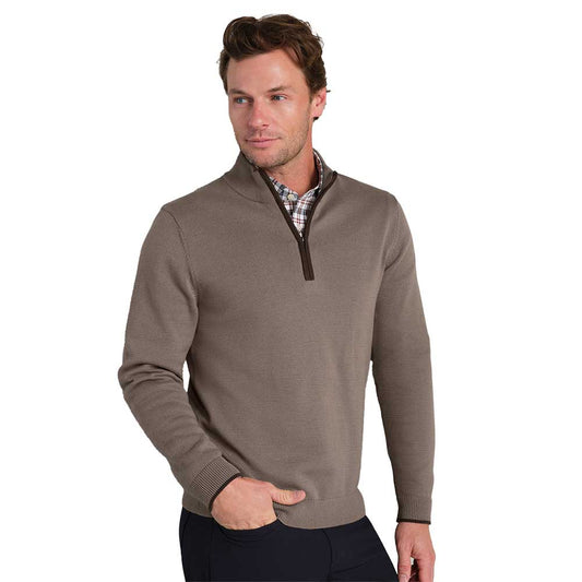 M Commuter 1/4 Zip Sweater - Foggy Taupe