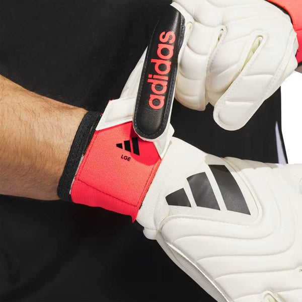 Copa League Gloves Ivory Solar Red Black Gazelle Sports