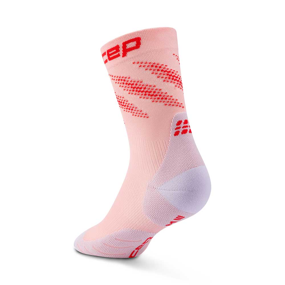 Core Run Compression Mid Cut Socks 5.0 Limited Edition Elliptic - Lime/Neon Coral