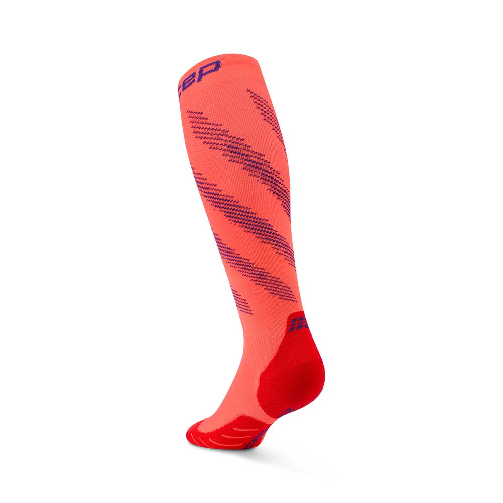 Men's Core Run Compression Tall Socks 5.0 Limited Edition Elliptic - Lime/Neon Coral