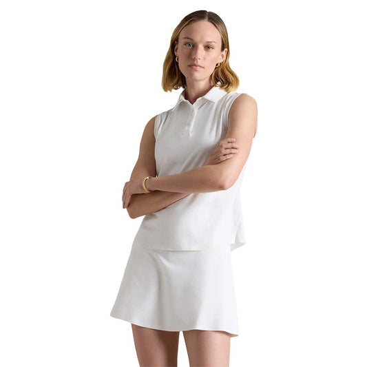 Women's Course to Court Sleeveless Polo - Snow White