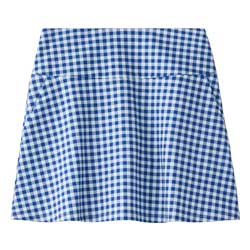 Women's Course To Court Skort 16" - Deep Sea Blue Gingham