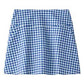 Women's Course To Court Skort 16" - Deep Sea Blue Gingham