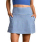 Women's Course To Court Skort 16" - Deep Sea Blue Gingham