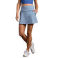 Women's Course To Court Skort 16" - Deep Sea Blue Gingham