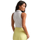 Women's Course to Court Sleeveless Zip Polo - Snow White