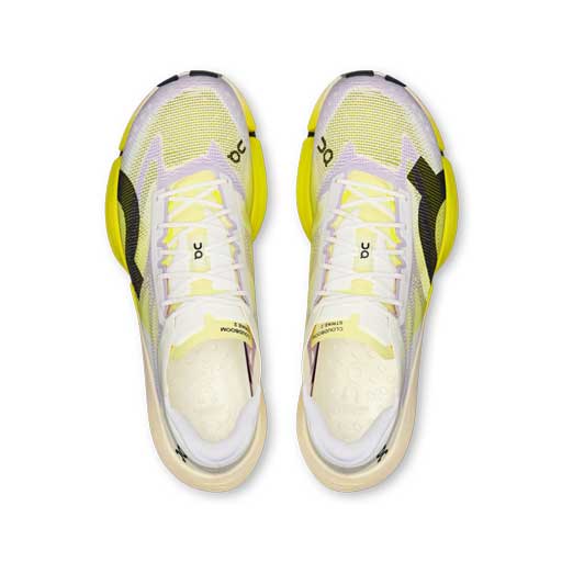 Men's Cloudboom Strike 2 Running Shoe - White/Lime - Regular (D)