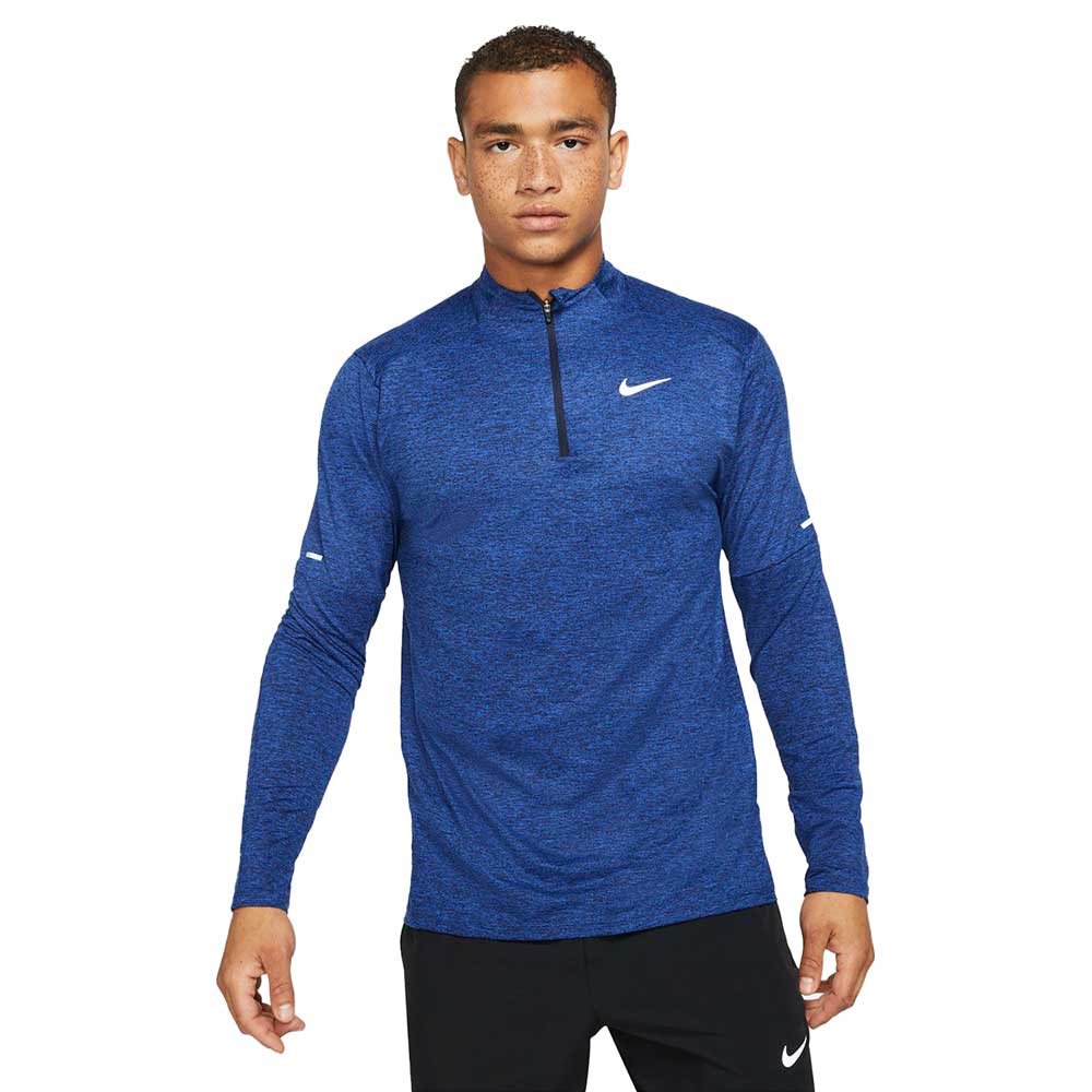 Men's Nike Dri-FIT Element 1/2 Zip Running Top - Obsidian/Game Royal/Reflective Silver