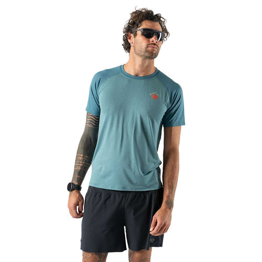 Men's EZ Tee Perf Short Sleeve Trail - Mineral Blue