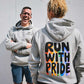 Run With Pride 2025 Poly Cotton Hoodie - Heather Gray