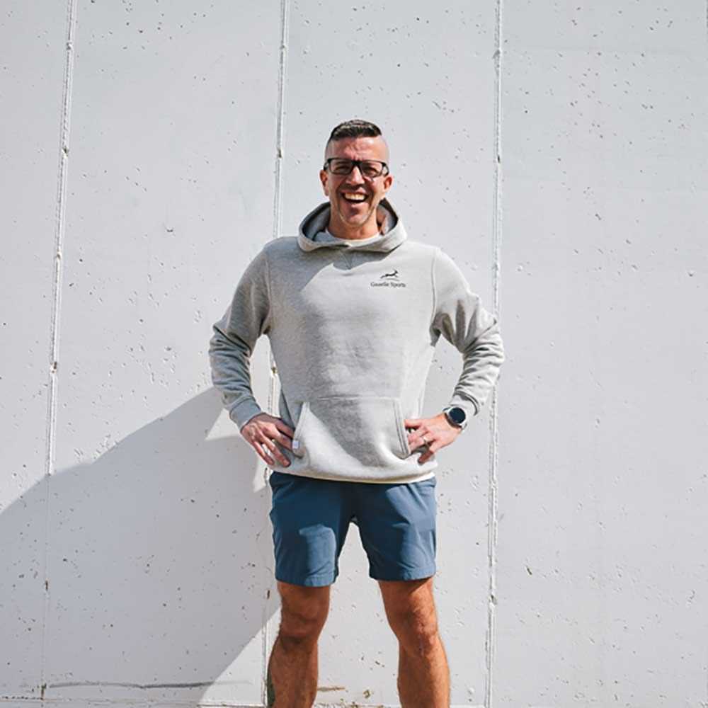 Run With Pride 2025 Poly Cotton Hoodie - Heather Gray