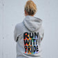 Run With Pride 2025 Poly Cotton Hoodie - Heather Gray